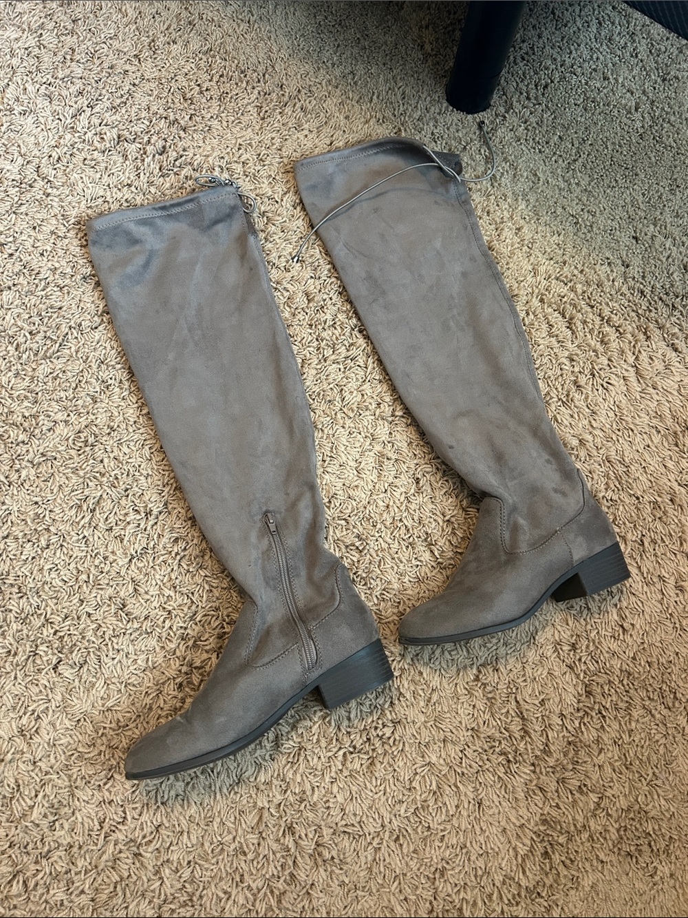 Over the knee taupe boots size 7.5